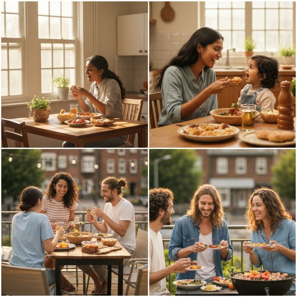 Verschiedene Essenssituationen